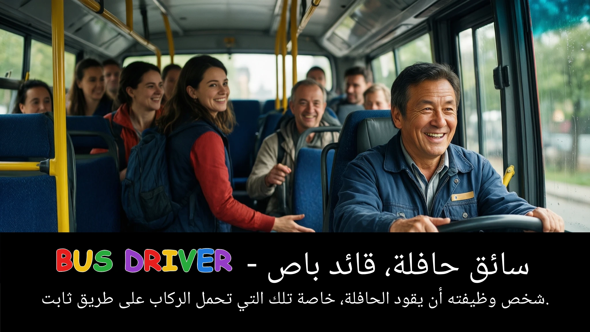 Arabic Illustration for bus driver